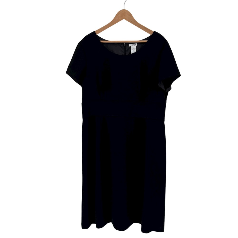 East 5th Women's 18T Black Short Sleeve Fit & Flare Dress Polyester Lagenlook
